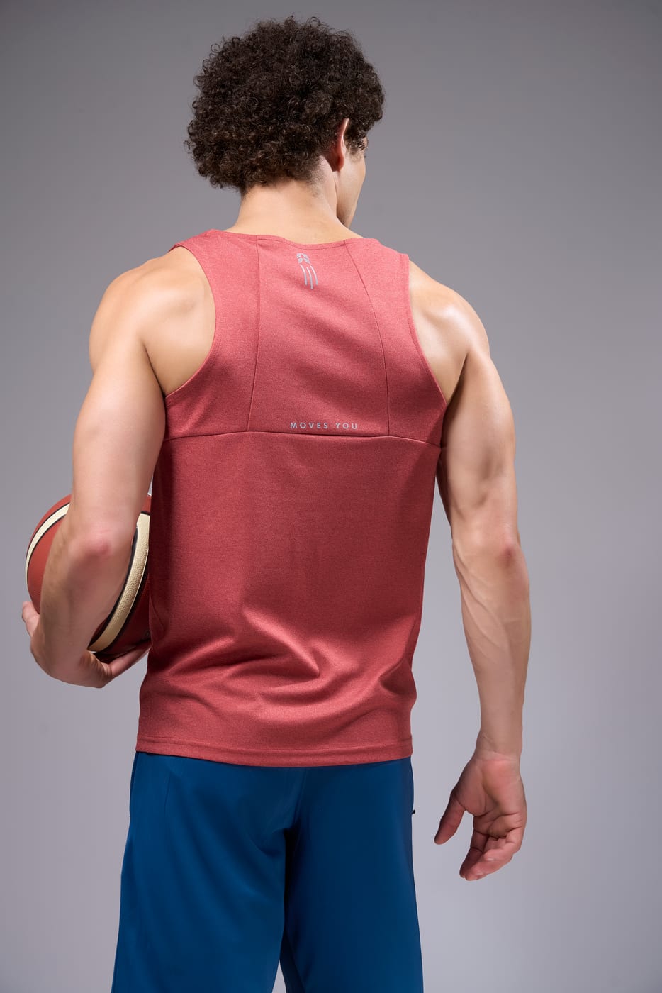 Athform Training Tee Melange- Sleeveless - Back