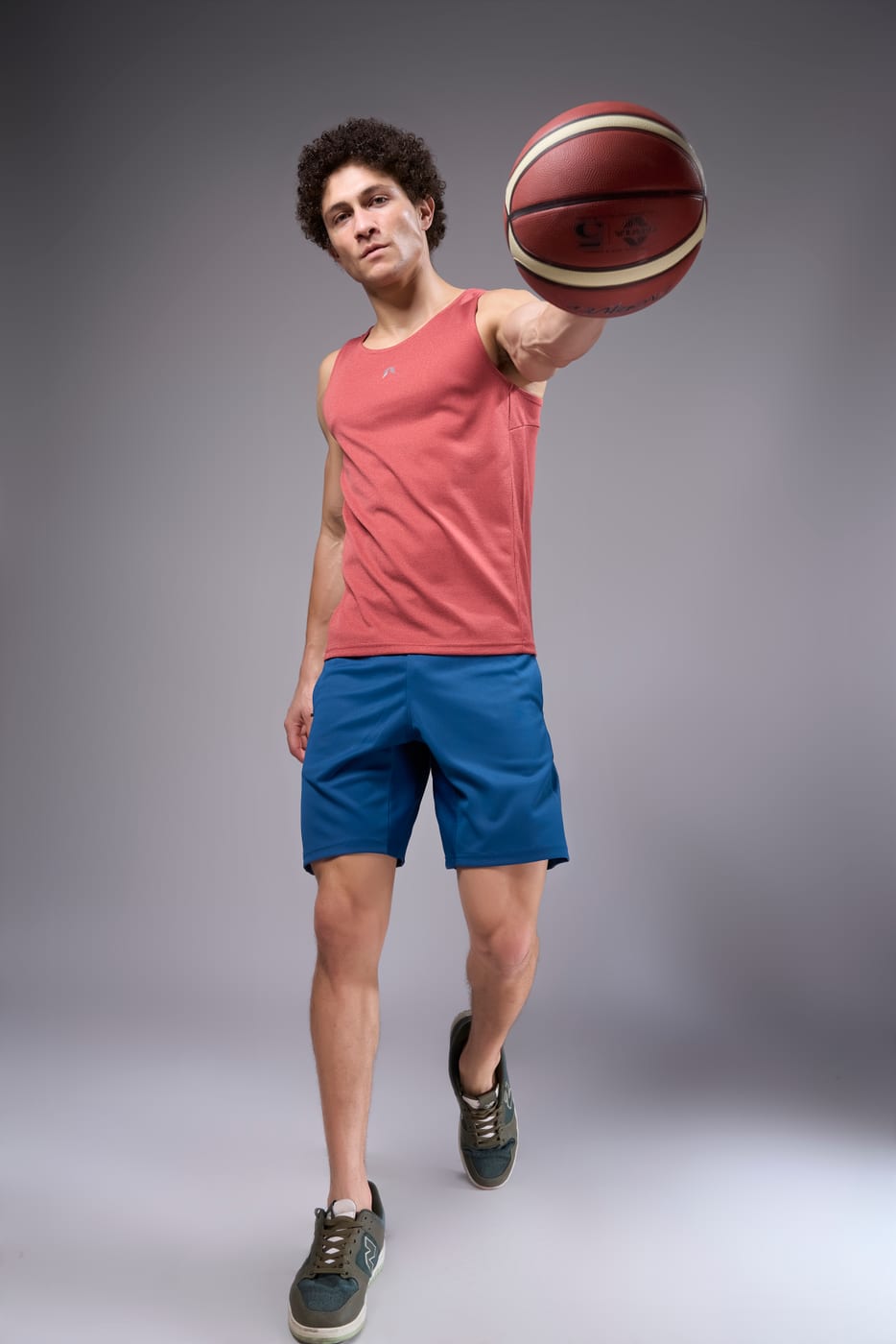 Athform Training Tee Melange- Sleeveless - Front